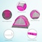 Wakeman 2 Person Camping Tent with Rain Fly and Bag - Lightweight Outdoor Tent by Outdoors Pink 75-CMP1089 - alternate 2